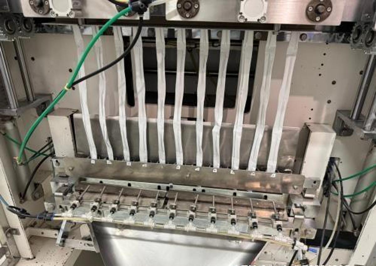 Used Sanko Model FC-1000 Stick Pack Vertical Form Fill Seal machine with Volumetric Feeder