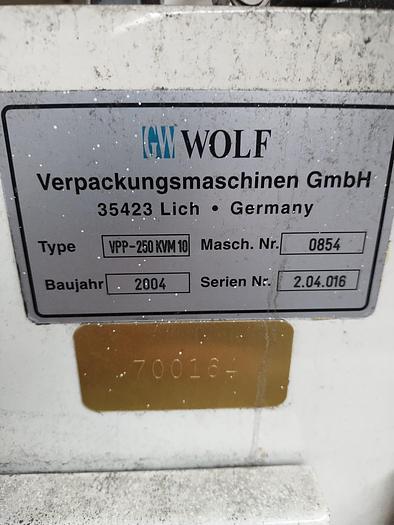 Used Wolf Mastertech Model VPP250KVM10 Square bag coffee poucher