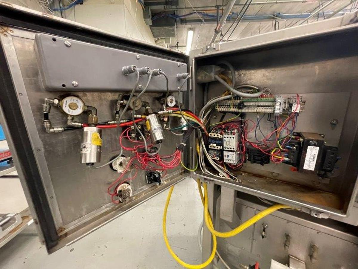 Used ADCO 15D-105 Stainless Hand Load cartoner , 12" centers