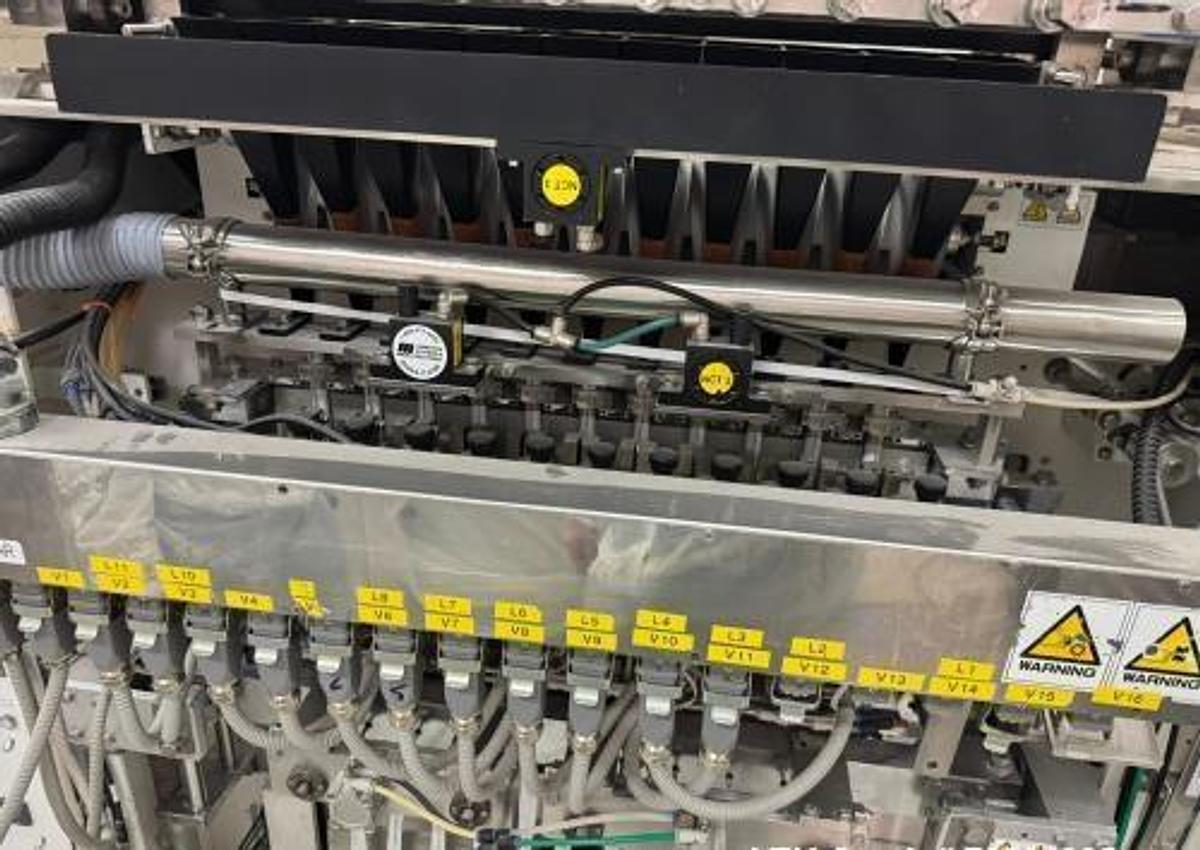 Used Sanko Model FC-1000 Stick Pack Vertical Form Fill Seal machine with Volumetric Feeder