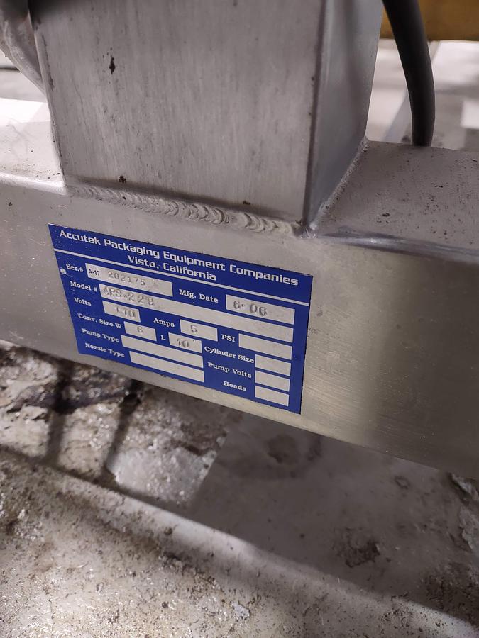 Used Accutek - Labelette Front and Back Labeler - Pressure Sensitive.