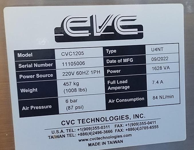 Used CVC Model 1205 Automatic Capper - 2022 unused on original skid