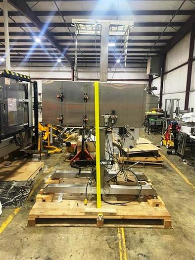 Used AXON SLEEVE LABELER/ BANDER FOR LARGE BOTTLES AND JARS- MODEL EZ 400