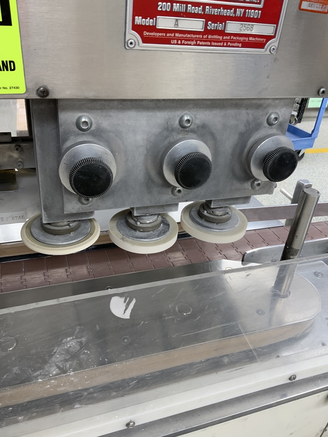 Used Kaps All model A capper with Waterfall Feeder for large caps A