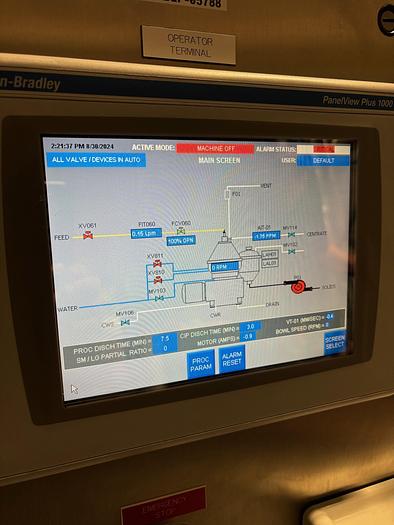 Used GEA Westfalia Disc Centrifuge, Model CSC-6-06-476