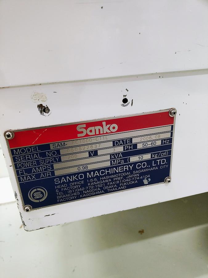 Used Sanko Model FC-1000 Stick Pack Vertical Form Fill Seal machine with Volumetric Feeder