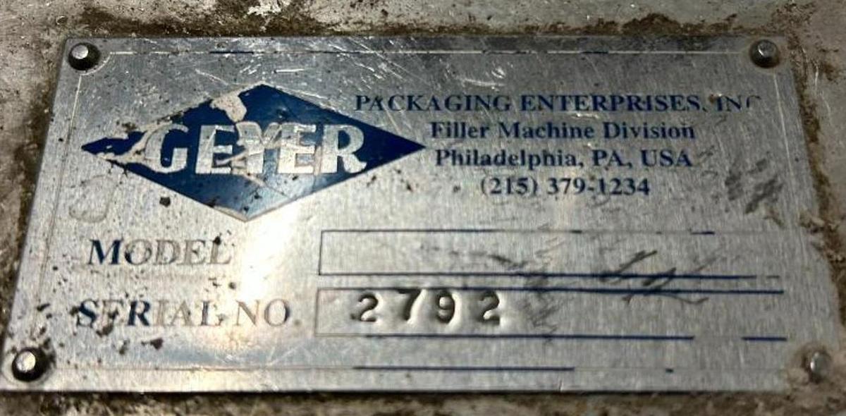 Used Geyer Flo-master 4000 twin piston filler