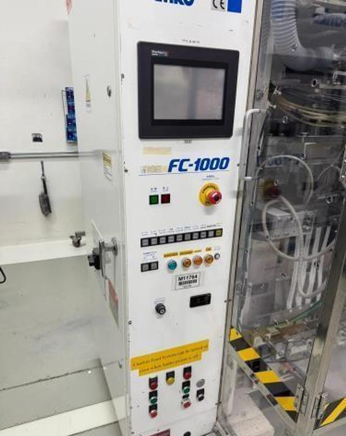 Used Sanko Model FC-1000 Stick Pack Vertical Form Fill Seal machine with Volumetric Feeder