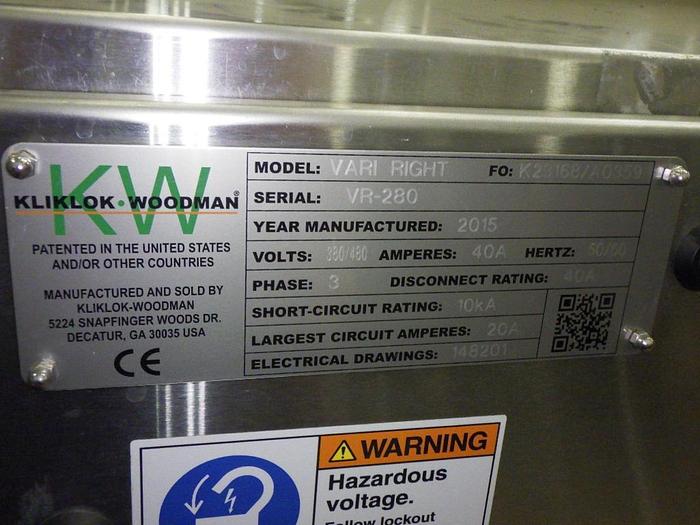 Used Kliklok 2015 Vari Right Tri Closer Sealer