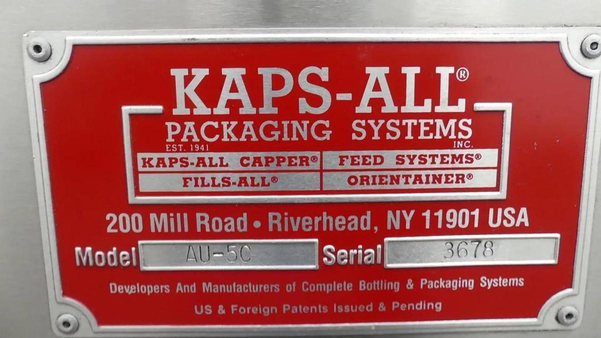 Used KapsAll AU5C  bottle cleaning system