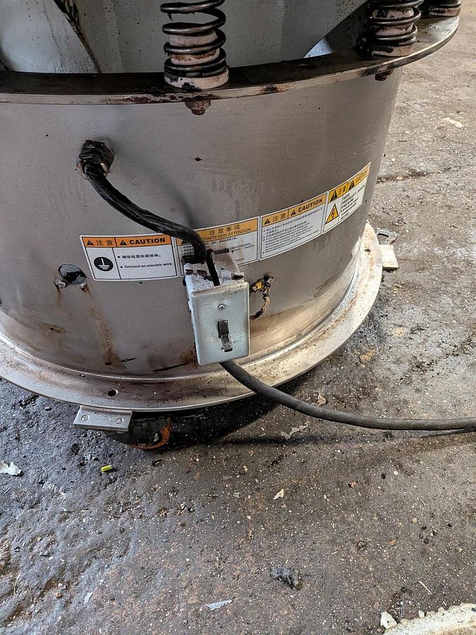 Used 40 diameter Stainless 2 deck sifter with 2 separations