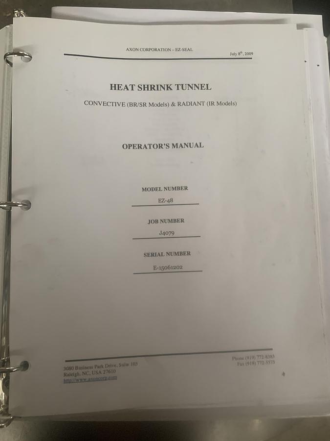 Used Axon Shrink tunnel - unused