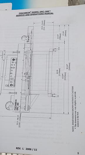 Used 2015 Fischbein DRC-300 dual roll close with hot melt