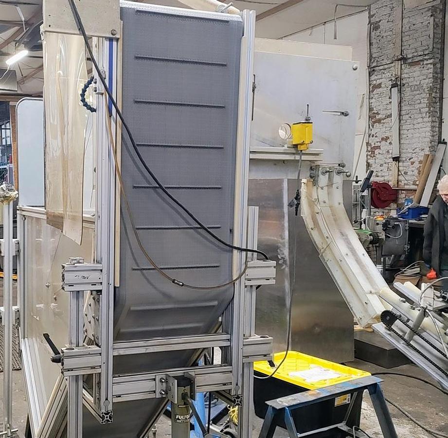 Used Equipment Express 6 quill capper with waterfall feeder