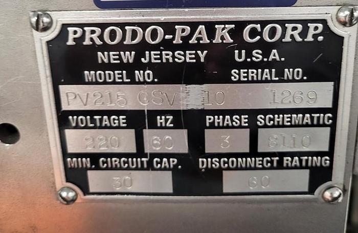 Used Prodopak PVM215 CSW 10 - 10 lane Prodopak with All Fill Moyno filler