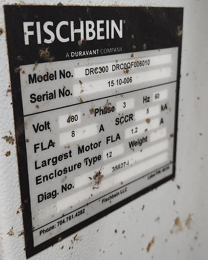 Used 2015 Fischbein DRC-300 dual roll close with hot melt