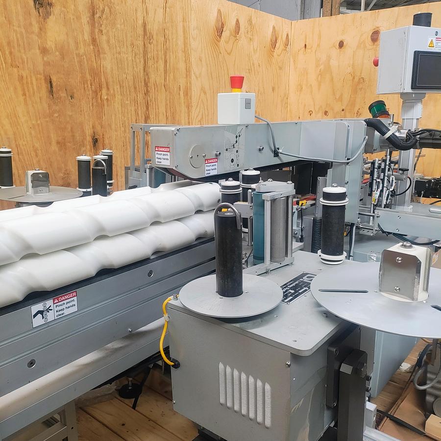 Used LSI Front and Back Labeler with integrated hold down