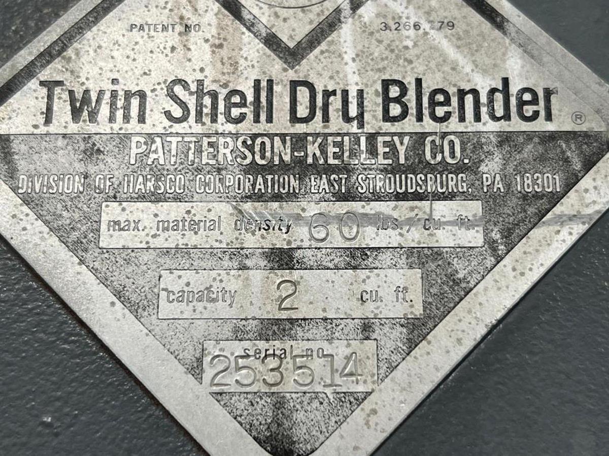 Used Patterson Kellley 2 cuft Twin Shell mixer