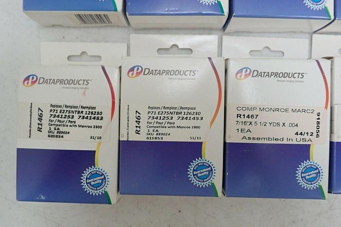 Used Lot of 10 Data Products R1467 Black/Red Compatible Ribbons, NOS