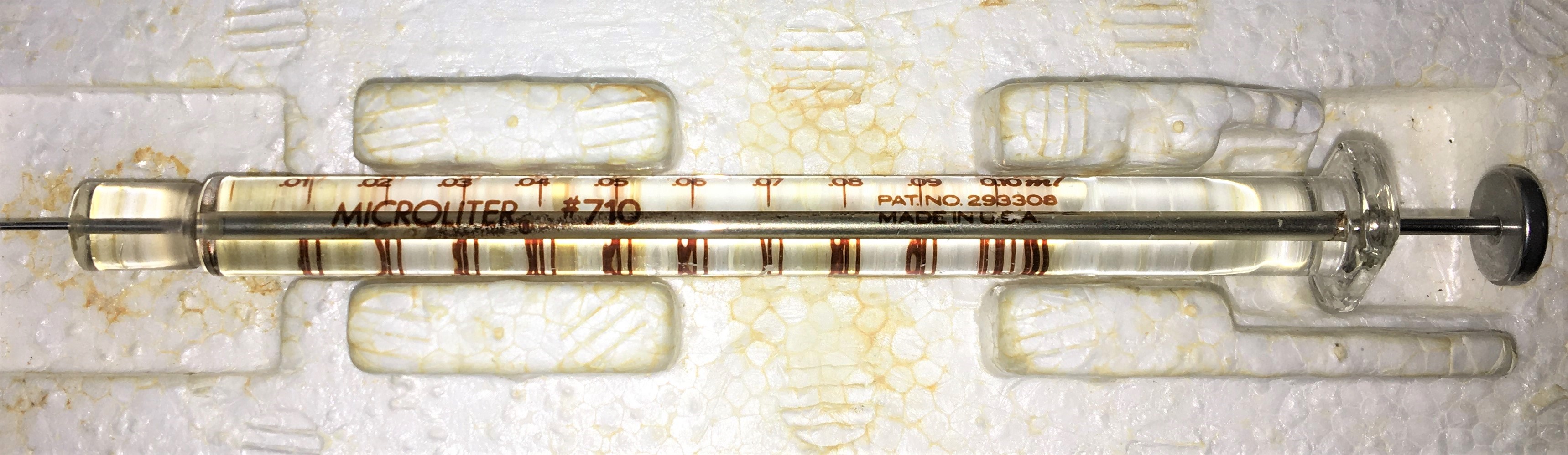 Used Hamilton 80600 Microliter #710N Injection Syringe - 100μL