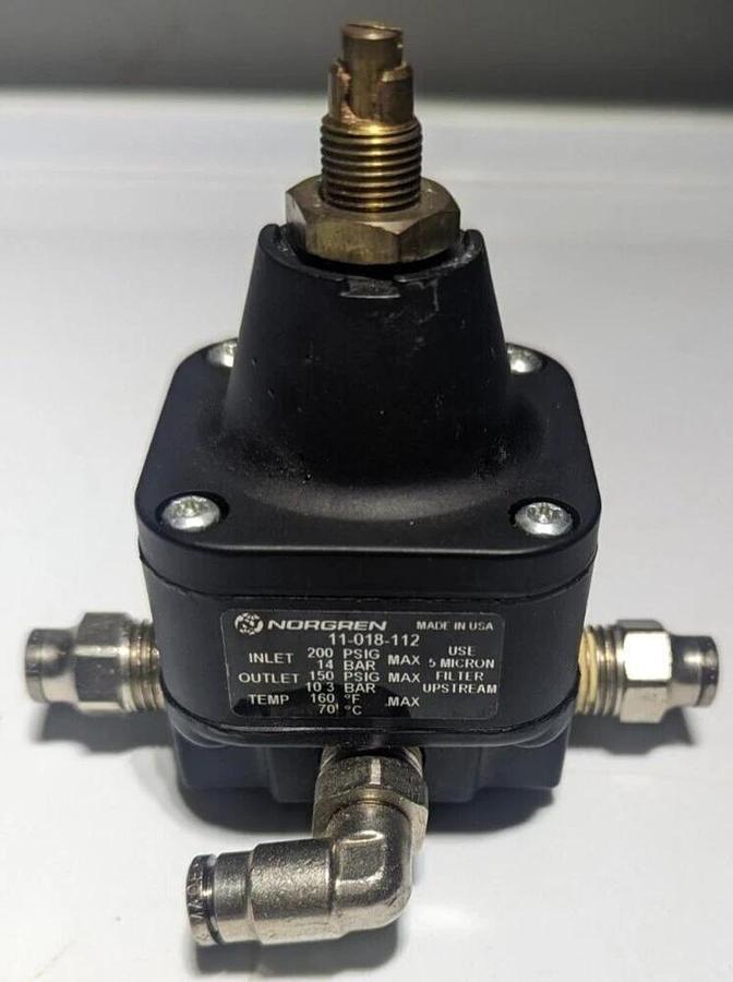 Used Norgren Pressure Regulator   11-018-112 , 200 PSIG   1/4