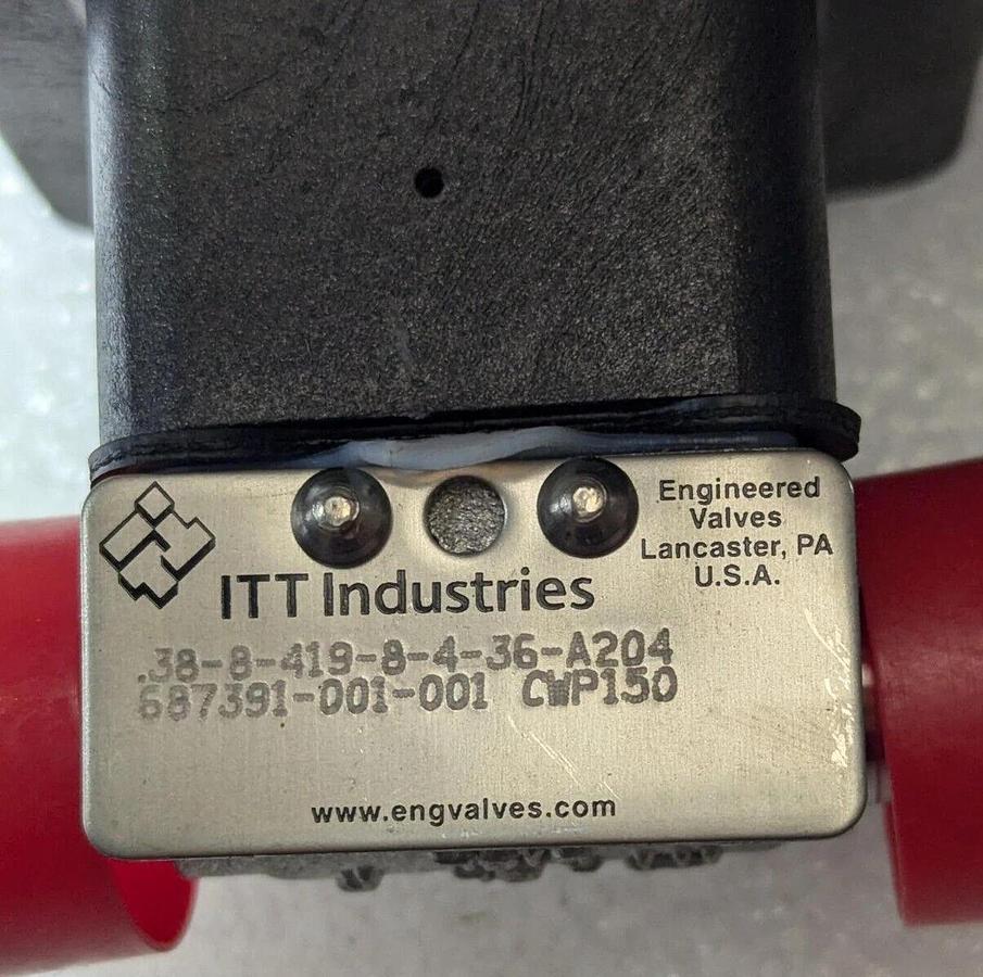 ITT Pure-Flo  .38" (DN10) CWP150 Stainless Steel Diaphragm Valve tri clamp
