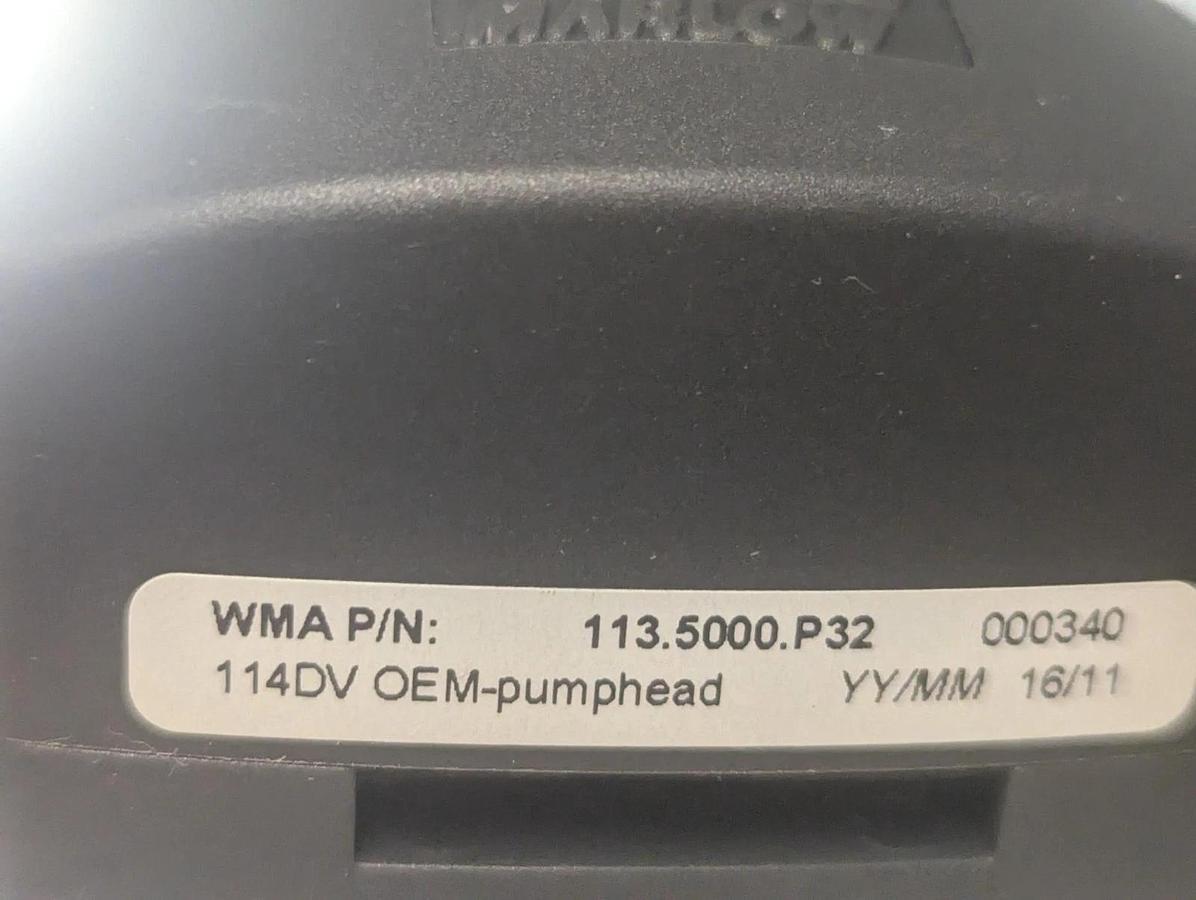 Used Watson Marlow 113.5000.P32 ,114DV OEM-Pumphead w/ Finesse Solution F110-2148-105
