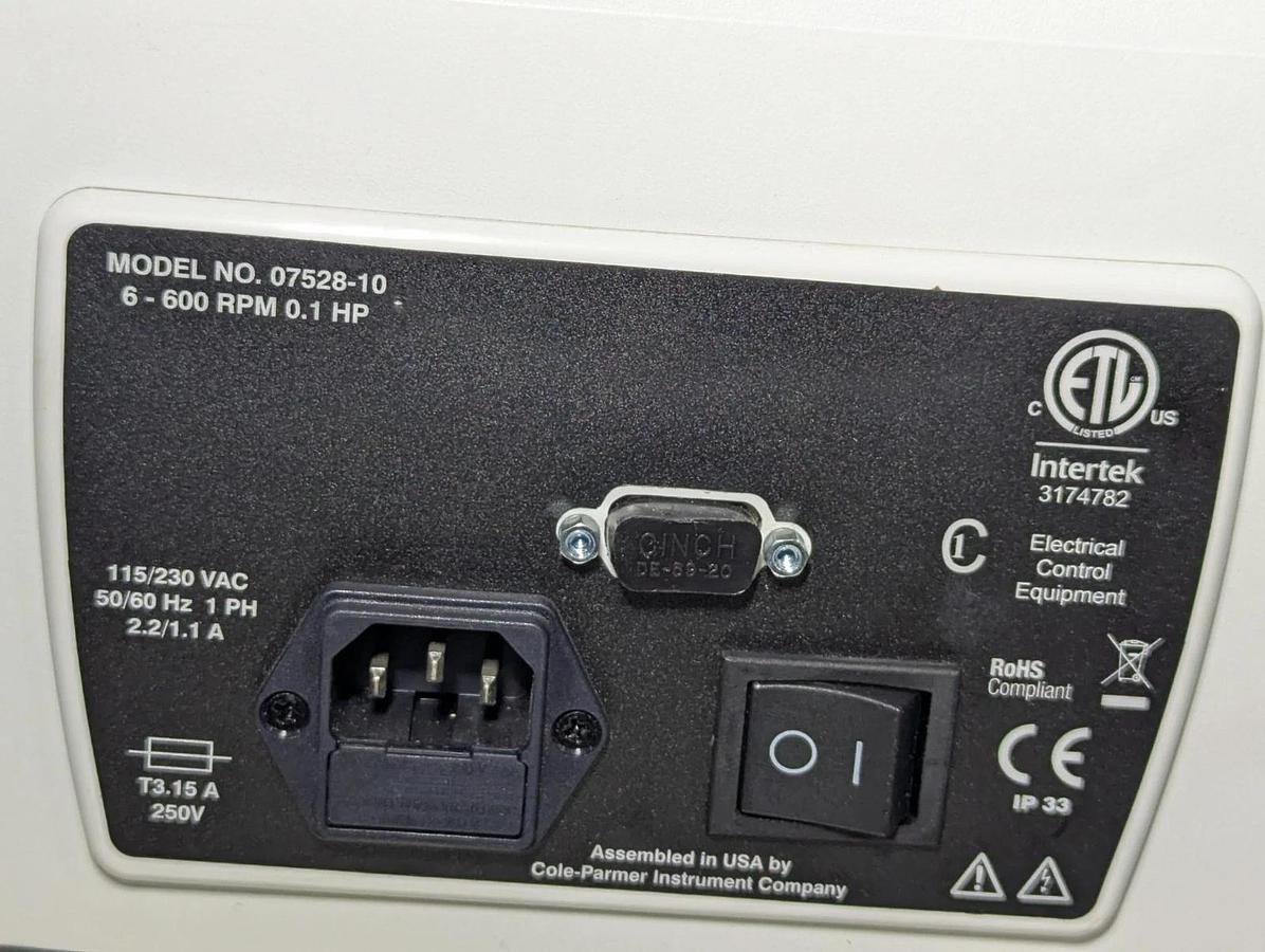Used Masterflex L/S 07528-10 Peristaltic Pump w/ Easy-Load II Pump Head 77200-62