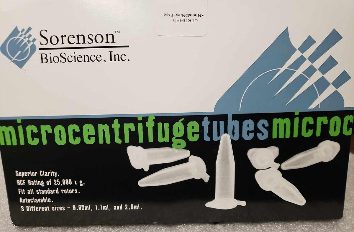 (3) Sorenson BioScience Microcentrifuge tube w/cap 1.7 ml Natural 11500-E  (500)