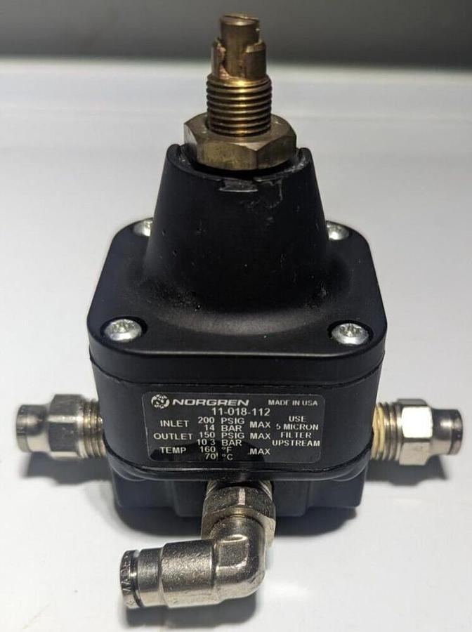 Used Norgren Pressure Regulator   11-018-112 , 200 PSIG   1/4