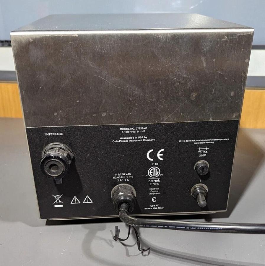 Used Cole-Parmer Masterflex L/S 07528-45 stainless steel Peristaltic Pump w/77200-30
