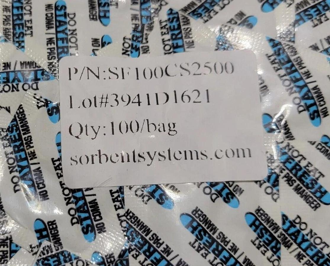 Stay Fresh 100cc Oxygen Absorber Sorbent Systems 100 pack