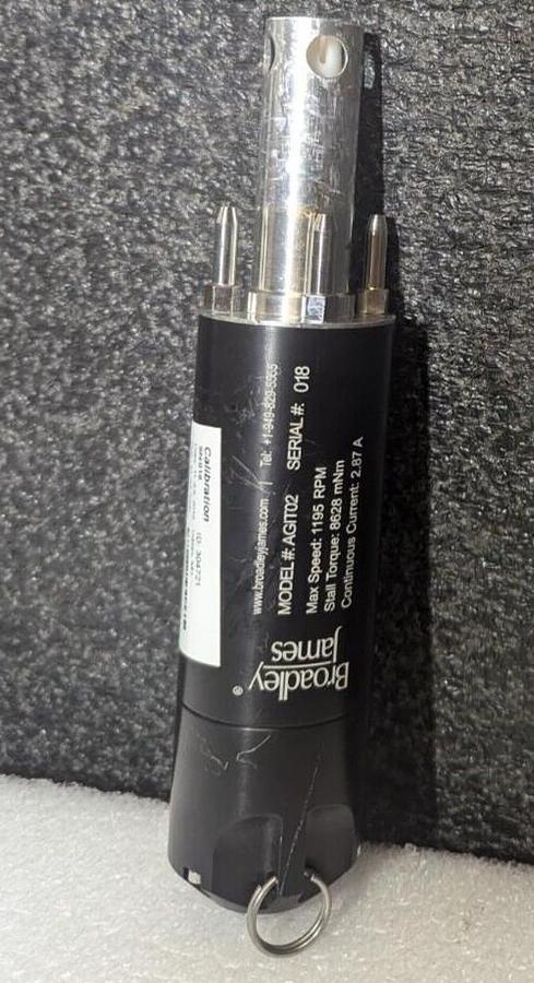 Used Broadley-James  AGI02   Agitator Stirrer Motor for Bioreactor