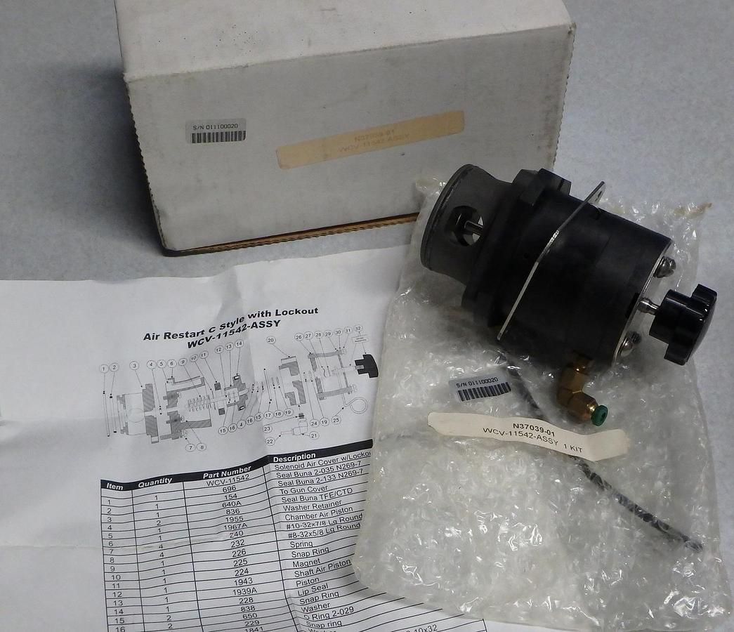 BURKERT WCV-11542 AIR RESTART C STYLE with LOCKOUT KIT  New
