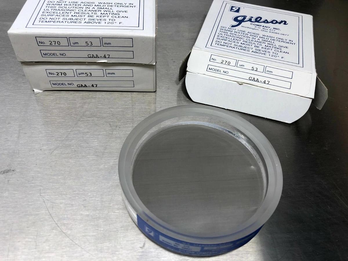 Gilson GAA-47,  3" Acrylic Frame Sieve, Stainless Mesh, No. 270 (53µm)