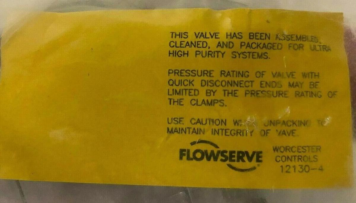 Used Flowserve Worcester Controls 1-1/2'' Ball Valve PWK4466RTXBO Butt weld 400F