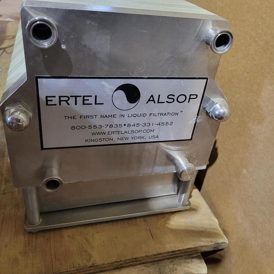 Used Used ErtelAlsop 8S-12 Benchtop Plate And Frame Filter 8" Sq, 3/4" Tri-Clamp