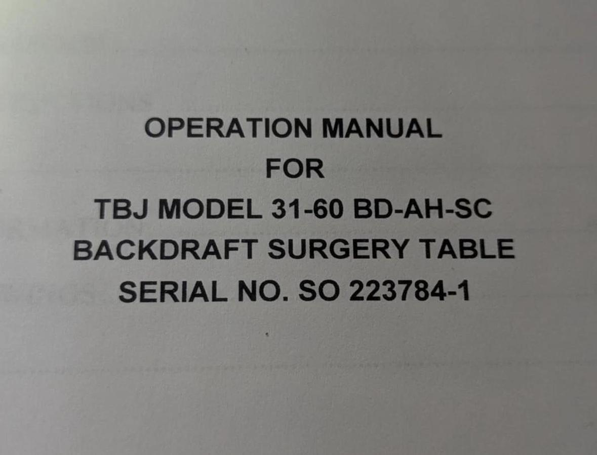 Used TBJ   Model 31-60 BD-SC-AH VST Animal Surgery Stainless Steel table