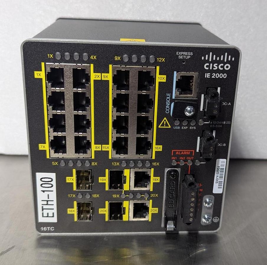 Used 2020 Cisco Industrial Ethernet Switch IE-2000 16TC-B V01