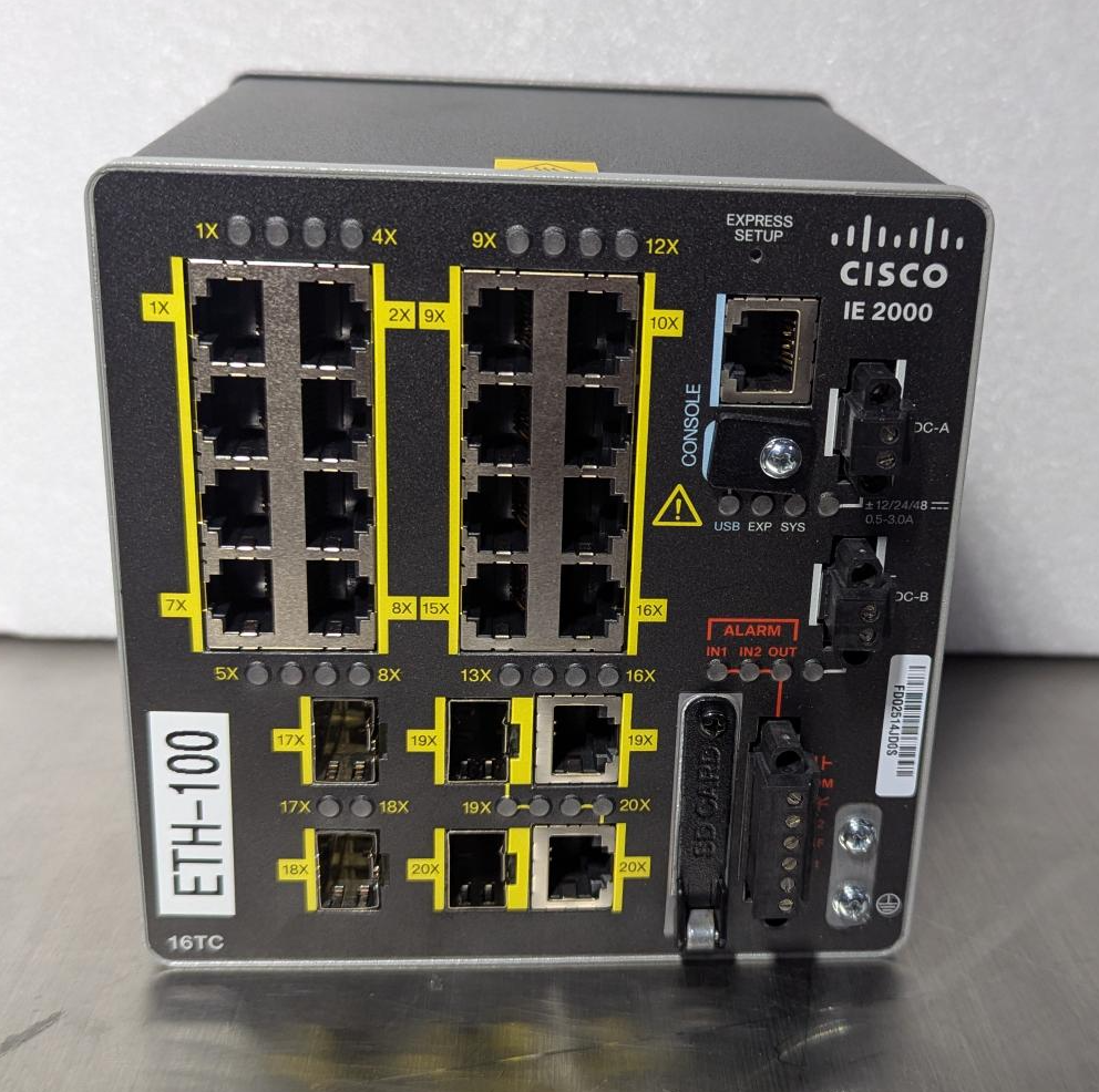 Used 2020 Cisco Industrial Ethernet Switch IE-2000 16TC-B V01