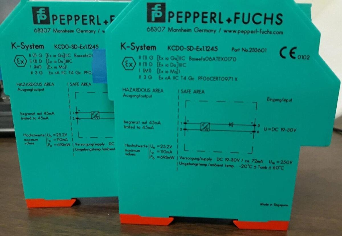 Used Lot of 2  Pepperl+Fuchs  KCD0-SD-Ex1.1245 SOLENOID DRIVER 233601