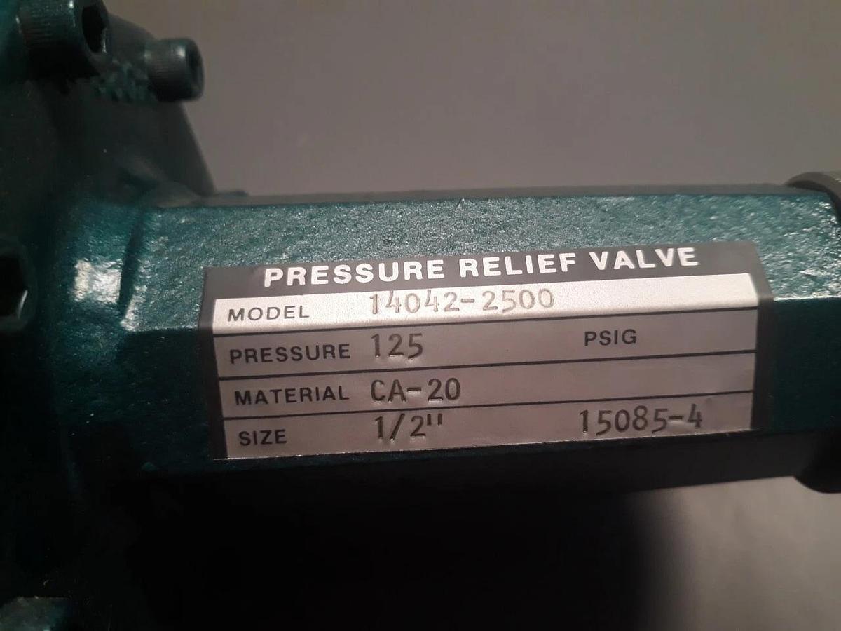 Pressure Relief  Valve 1/2 " , 125  PSI