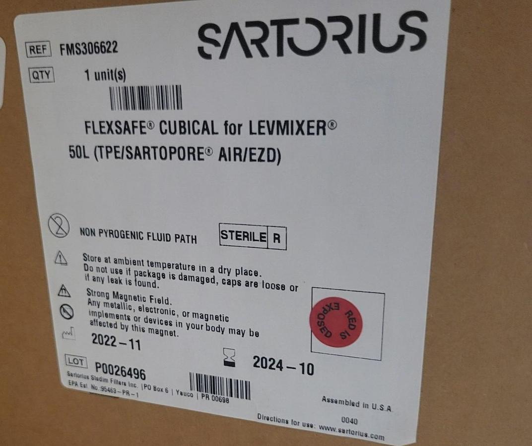 Sartorius FMS306622 Flexsafe Cubical for Levmixer 50L (TPE/Sartopore Air/EZD)