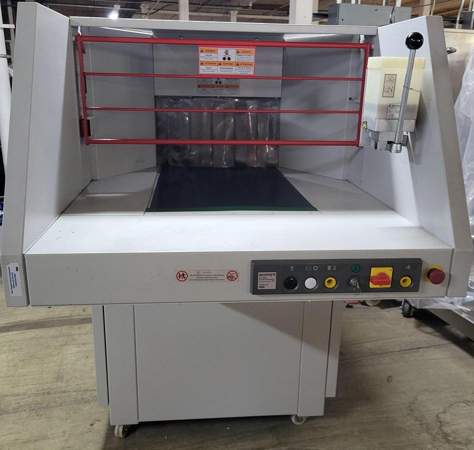 Used 5009-2 MBM Ideal DestroyiT CrossCut 5009 High Capacity Paper Shredder 220V 3PH