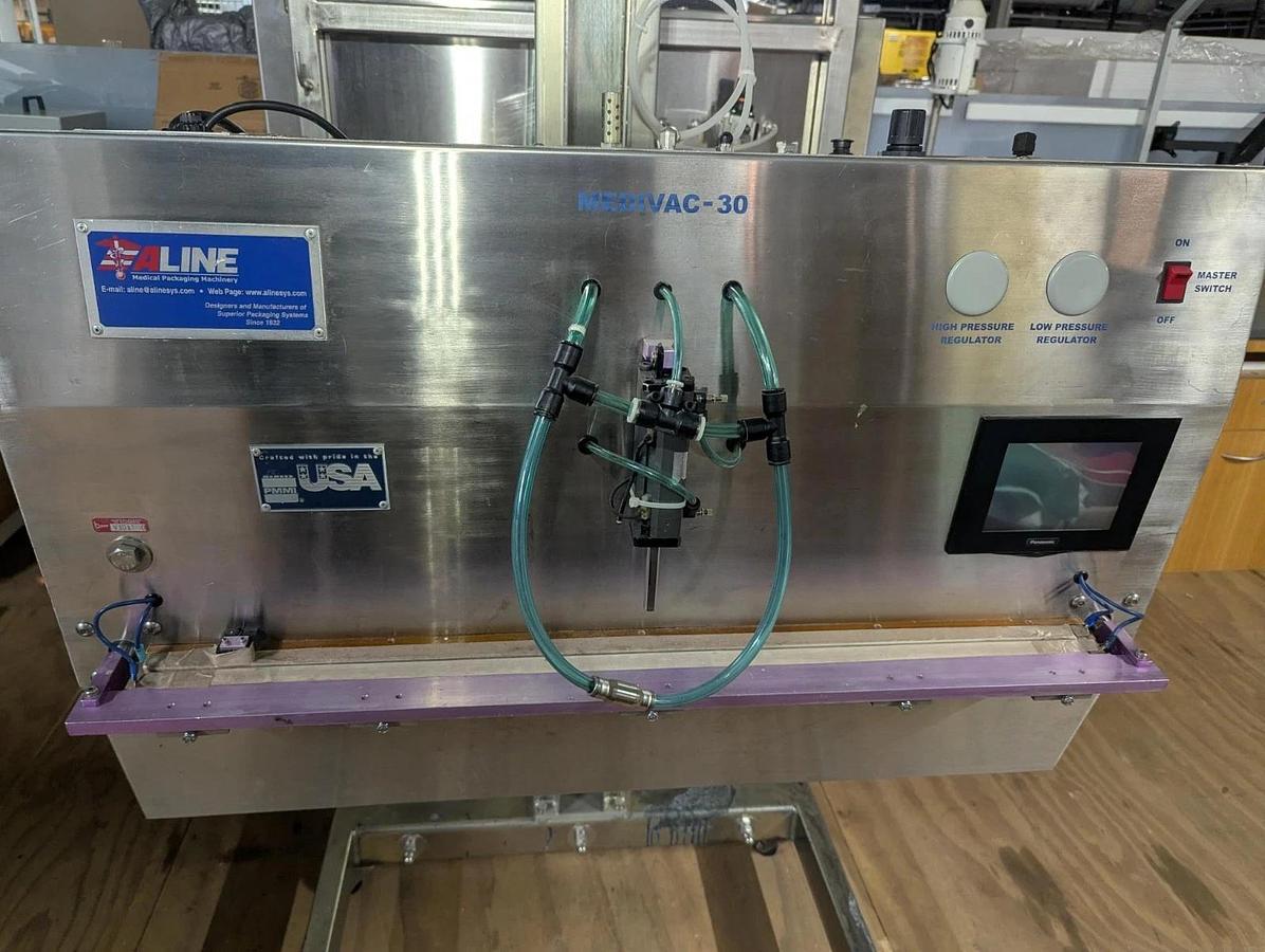 Used Aline MEDIVAC-30 Stainless Steel  Vacuum Bag Sealer 110V  Phase 1 60 hZ