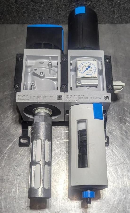 Used Festo MS6-LFR3/8-D7-E-U-V-AS Filter Regulator , MS6-EM1-3/8 541275 valve