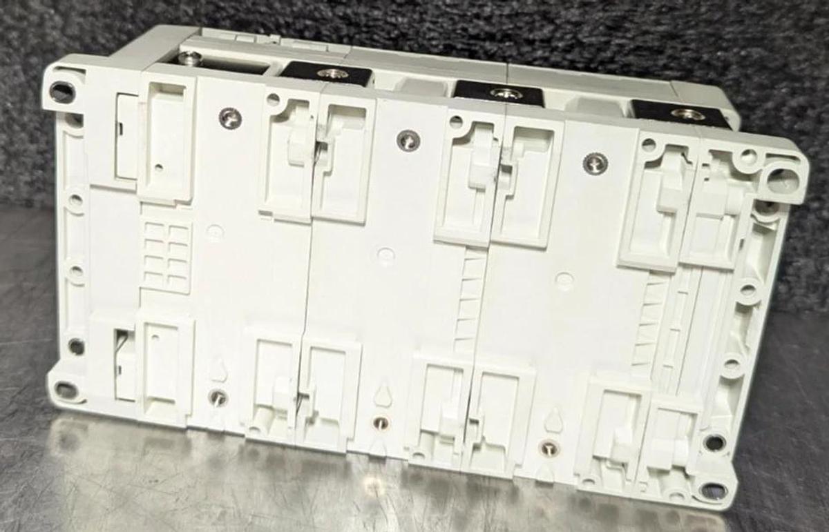 Used SMC EX600-ED2 ,  (2) EX600-AXA,  EX600-SPR1A, EX600-EU1 Valve Analog Module