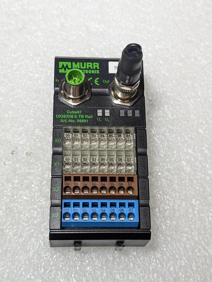 Used Murr Elektronik 56691 Terminal Module Cube 67 DIO8/D18  8-Inputs 8-Channels