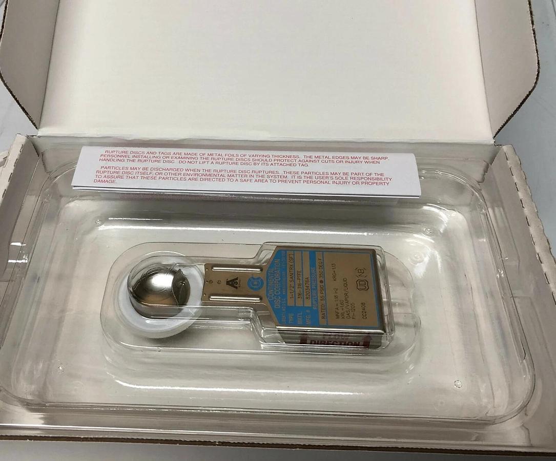 Continental Rupture Disc 1 1/2" SANITRX (SF), 55 psig @ 350 Deg. F, 316/316/PTFE