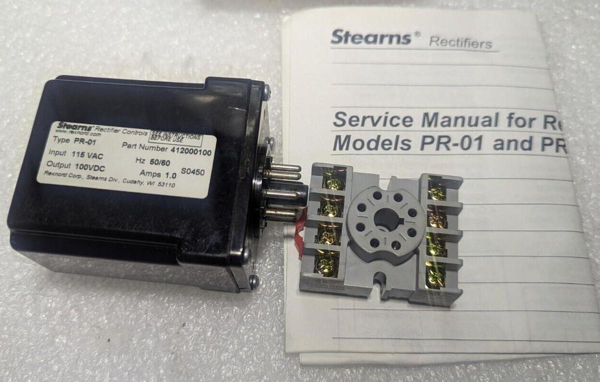 Stearns  Rectifier  Controls  PR01-SA  / 412000100 / 1A 100VDC 50/60Hz